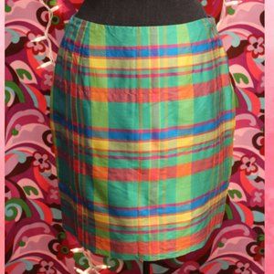 VTG Ralph Lauren Dupioni Silk Mini Pencil Skirt